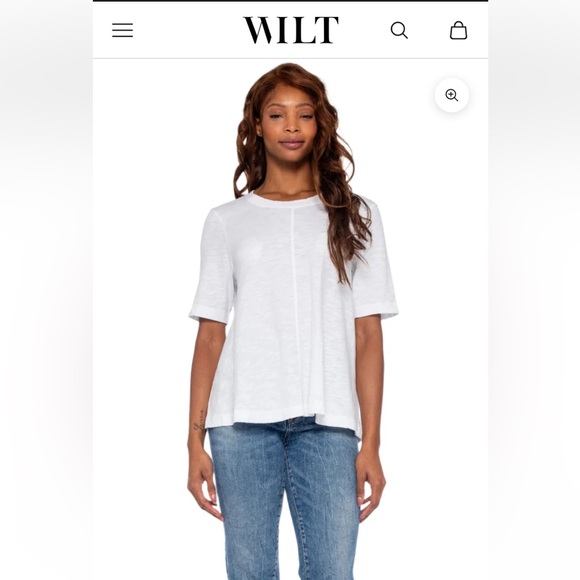 Wilt Elbow Sleeve Trapeze Top short sleeve women’s size S - Picture 1 of 11